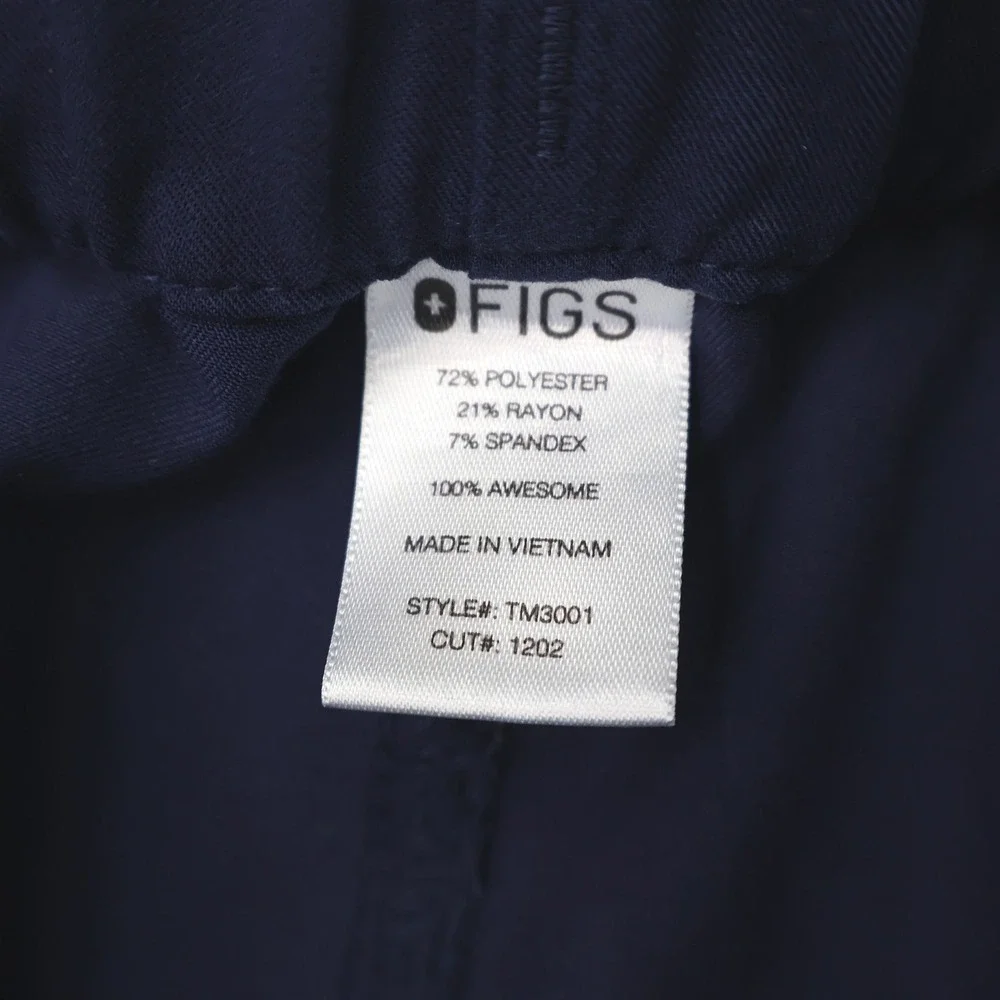 FIGS Scrub Pants Mens XL Navy Blue Excellent Axim Cargo Technical Collection